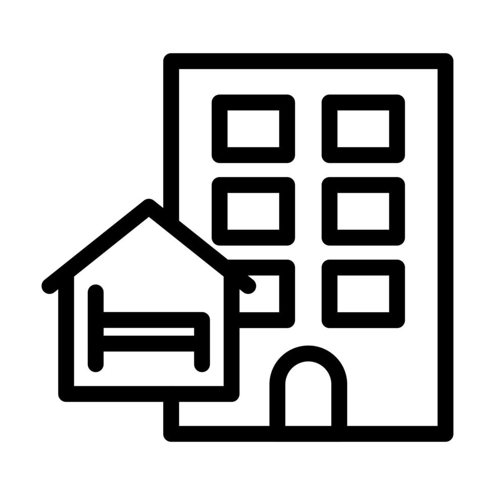 hostel icon design free vector